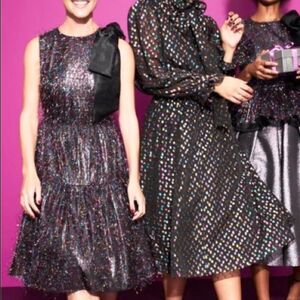 NEW Halogen X Pacific bow tinsel A line dress 2